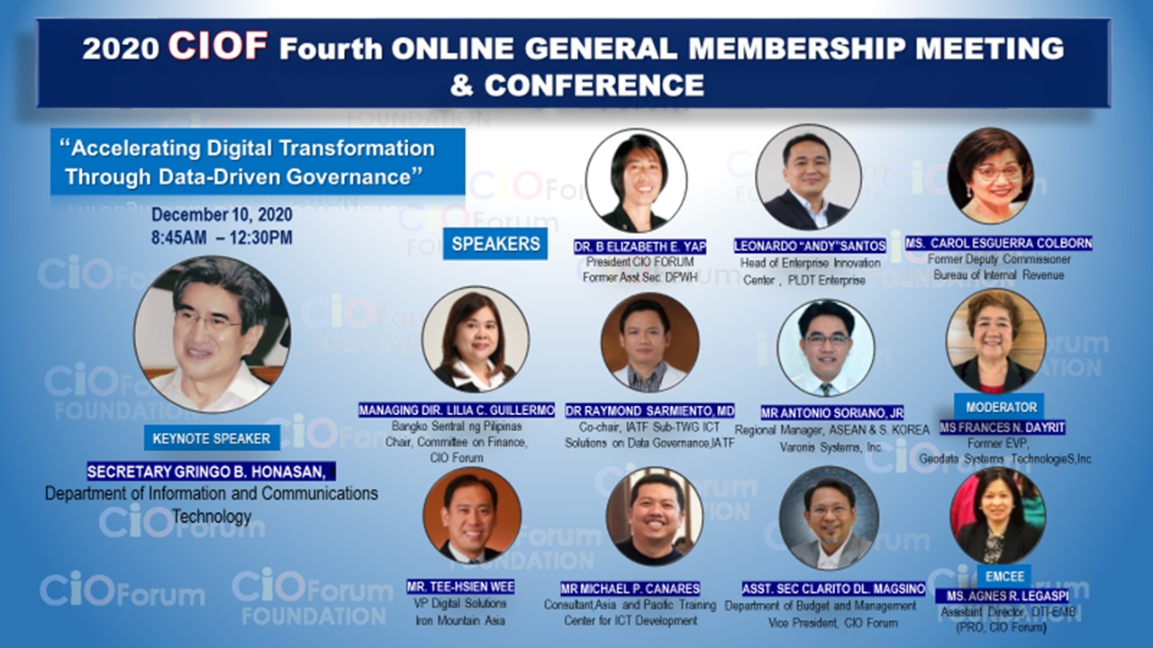 2020 CIOF 4th Online General Membership Meeting and Conference CIOF